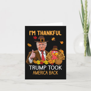 Trump nahm Amerika auf Erntedank Türkei Herbst Karte