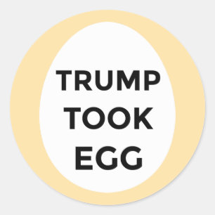 Trump nahm Eiersticker Runder Aufkleber