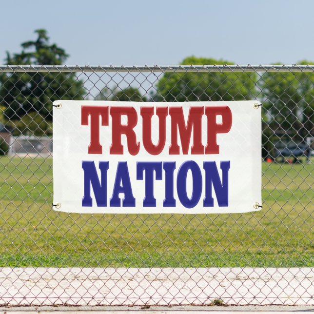 Trump Nation Rot Blau Banner (Insitu)