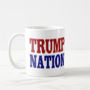 Trump Nation roter blauer Halbtext Kaffeetasse