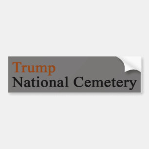 Trump National Friedhof — Dunkelgrau-Orange Autoaufkleber