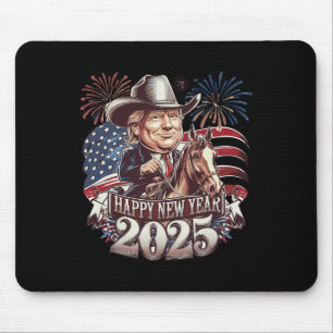 Trump Neues Jahr 2025 Patriotisches Pferd Trump Am Mousepad