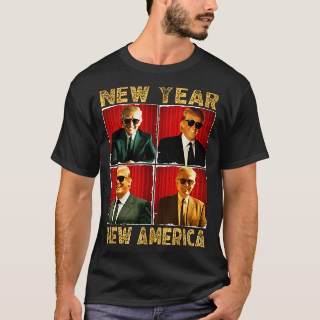 Trump New Year New America Happy Trump Won  T-Shirt (Vorderseite)
