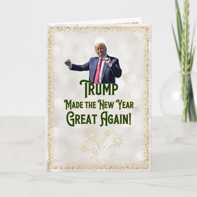 Trump New Year's Card | Funny Trump Card Karte (Vorderseite)