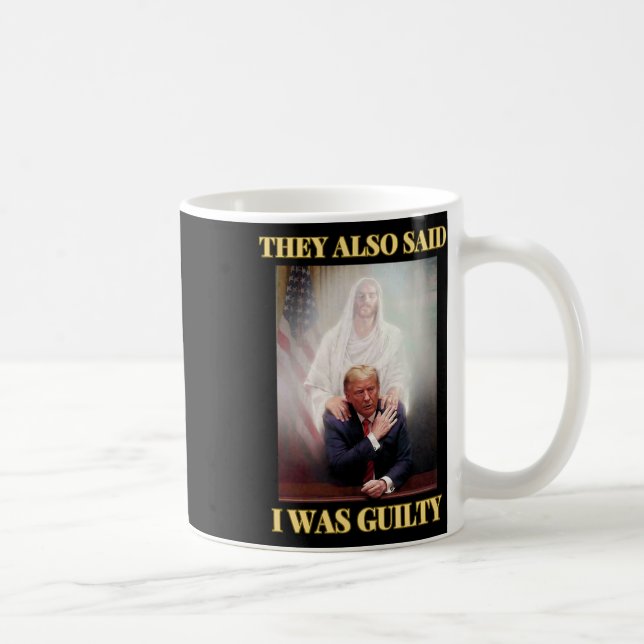 Trump nicht schuldig Jesus Christus Patriot beten  Kaffeetasse (Rechts)