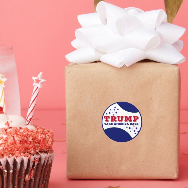 Trump nimmt Amerika zurück Runder Aufkleber (Party)
