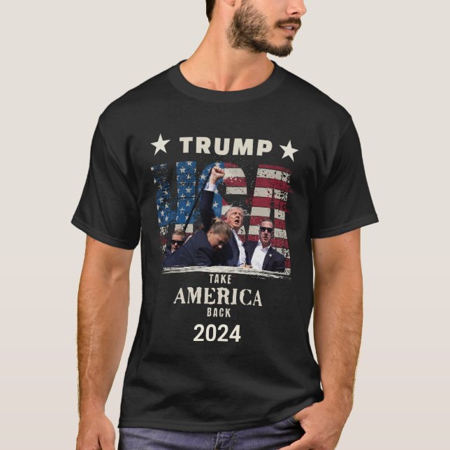Trump nimmt Amerika zurück T-Shirt (Vorderseite)