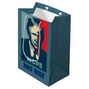 Trump Nope No Way Gift Bag Mittlere Geschenktüte