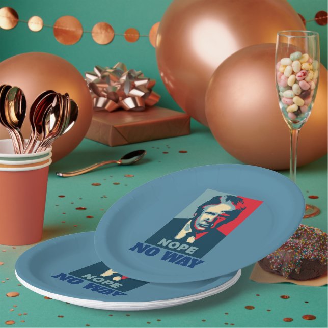Trump Nope No Way Paper Plate Pappteller (Multi)