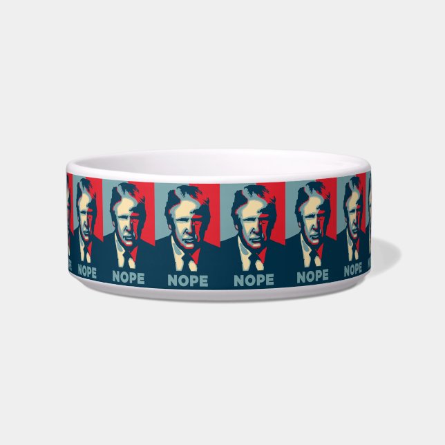 Trump Nope Pet Bowl Napf (Vorderseite)