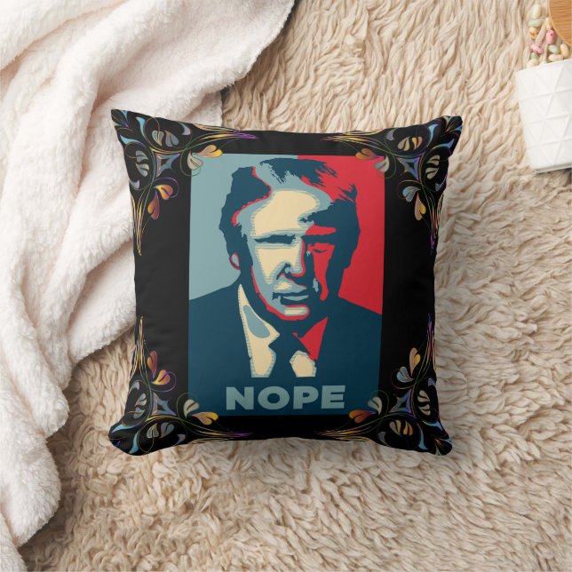 Trump Nope Throw Pillow Kissen (Decke)