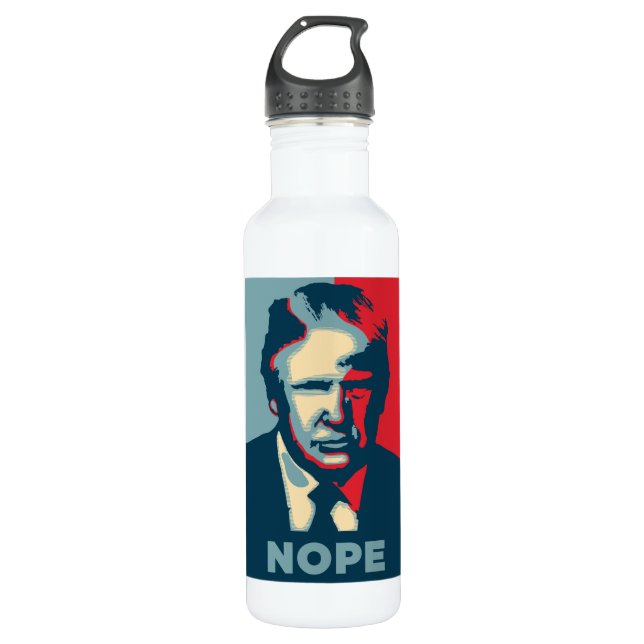 Trump Nope Water Bottle Edelstahlflasche (Vorderseite)