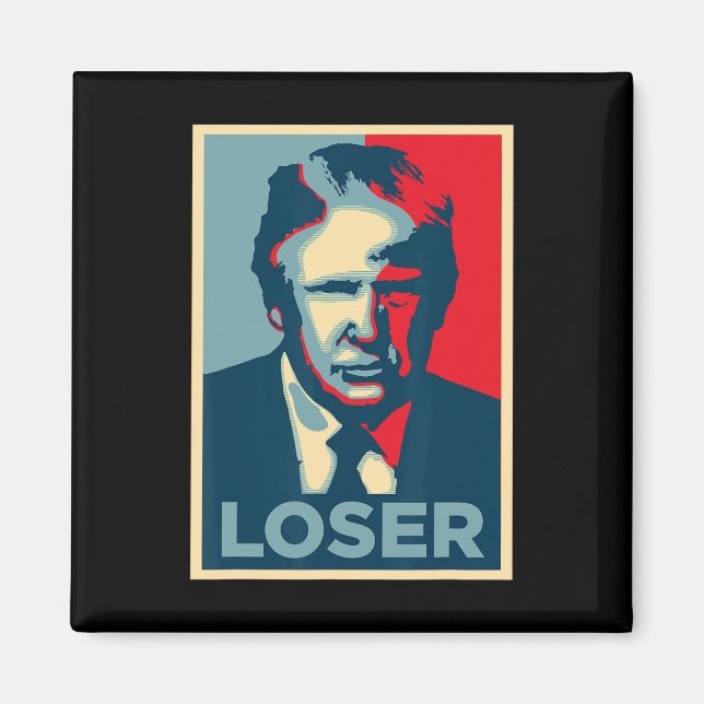Trump Obama Hope Poster Loser Magnet (Vorne)