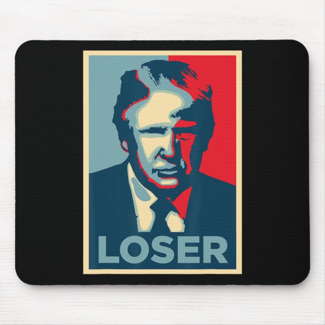 Trump Obama Hope Poster Loser Mousepad (Vorne)