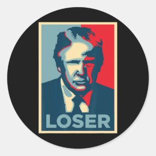 Trump Obama Hope Poster Loser Runder Aufkleber