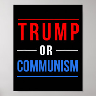Trump oder Kommunismus Lustige Wahl 2025 Poster