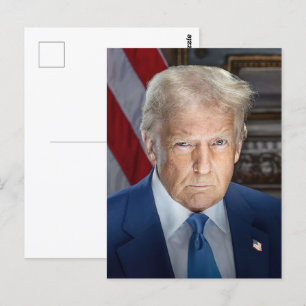Trump Offiziell Präsident Portrait Foto 2025 Postkarte