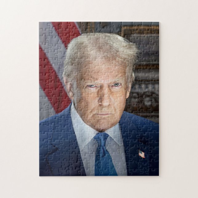 Trump Offiziell Präsident Portrait Foto 2025 Puzzle (Vertikal)
