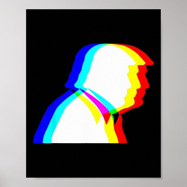 Trump Optische Täuschung Edm  Poster (Vorne)