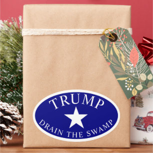 Trump Oval LKW-Aufkleber Abziehen des Sumpfes Ovaler Aufkleber