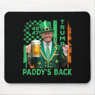 Trump Paddys Back 45 47 St Patricks Day Usa Mousepad