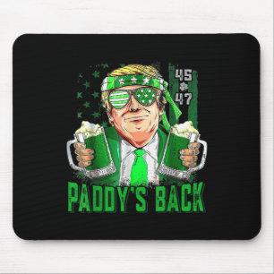 Trump Paddys Back 45 47 St Patricks Day Usa Mousepad
