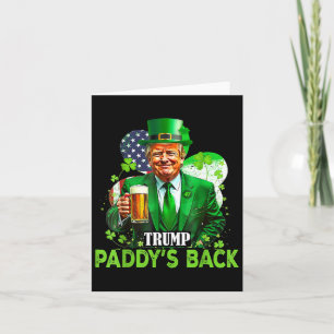 Trump Paddy's Ck St Patricks Day Flag Kleeblatt Ir Karte