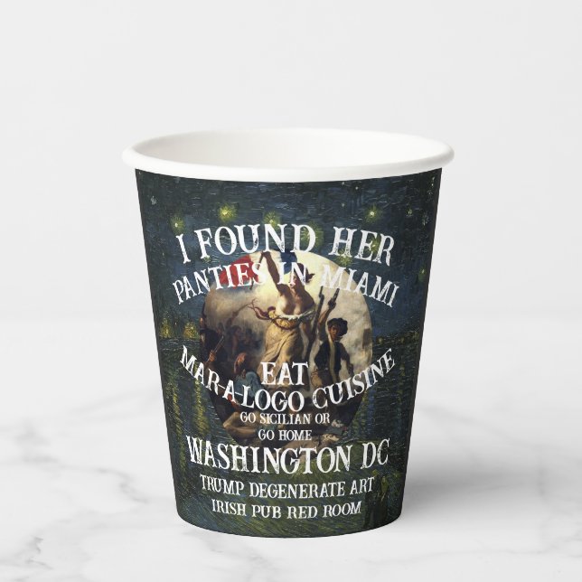 Trump Panties Miami Catholic Church White Pappbecher (Vorderseite)