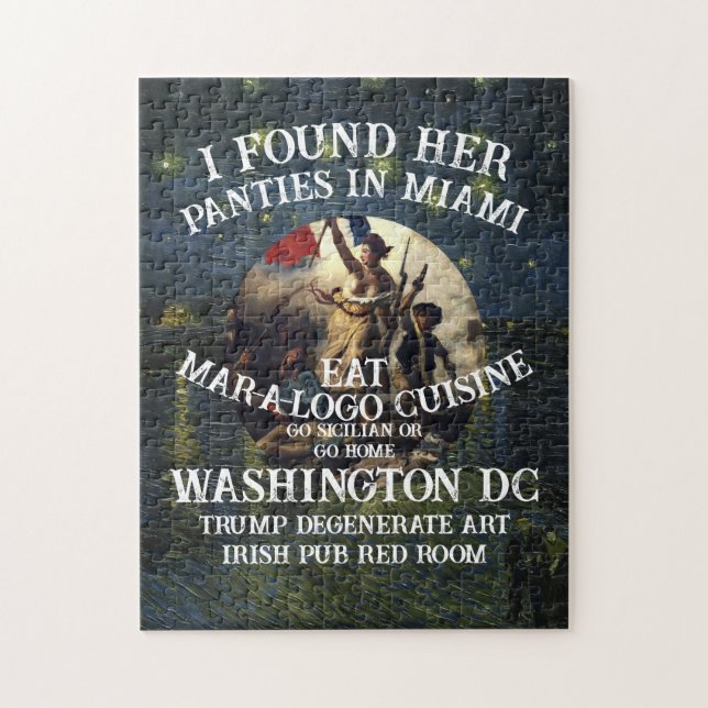 Trump Panties Miami Catholic Church White Puzzle (Vertikal)