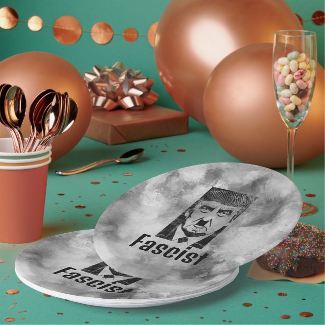 Trump-Papiertüte Pappteller (Multi)