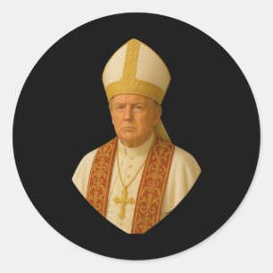 Trump Papst Grafik – Lustiges politisches Design Runder Aufkleber