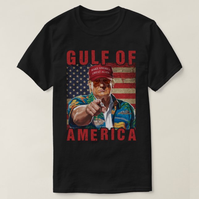 Trump Parody Gifts Gulf of America T-Shirt (Design vorne)