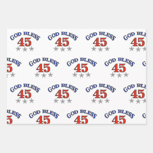 Trump Patriotic Designs Geschenkpapier Set