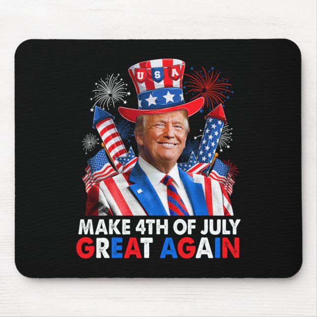 Trump Patriotic Feuerwerk macht 4. Juli Große AG Mousepad (Vorne)