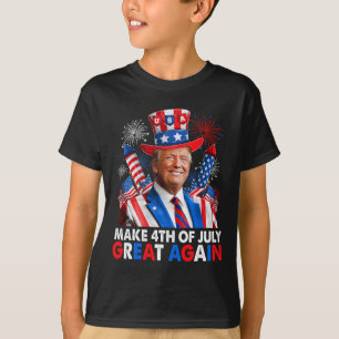 Trump Patriotic Feuerwerk macht 4. Juli Große AG T-Shirt