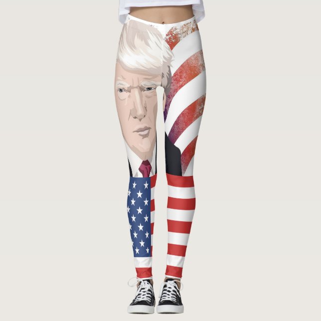 TRUMP PATRIOTIC YOGA PANS LEGGINGS (Vorderseite)