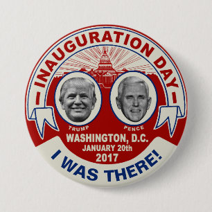 Trump Pence Ich war dort Inaugurationstag-Souvenir Button