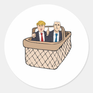 Trump Pence Korb der Bedauernswerten -- Anti-Trump Runder Aufkleber