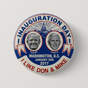 Trump Pence Retro Style Einweihungstag Souvenir Button