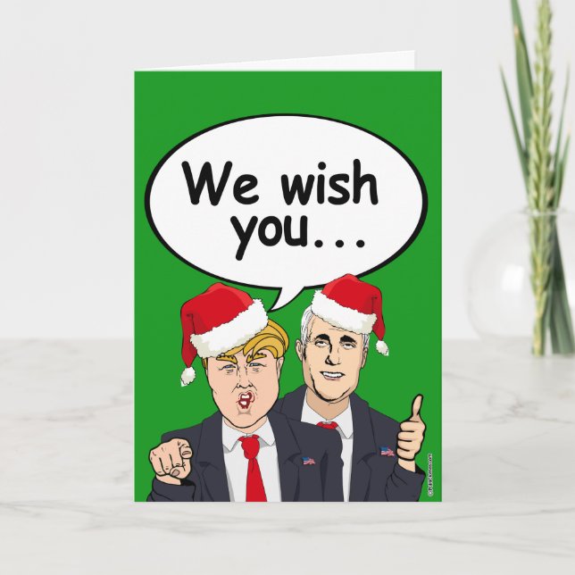 Trump Pence wünscht Ihnen Amerika zu Weihnachten (Vorderseite)