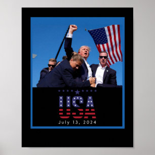 Trump Pennsylvania Kundgebung Shooting 2024 Poster