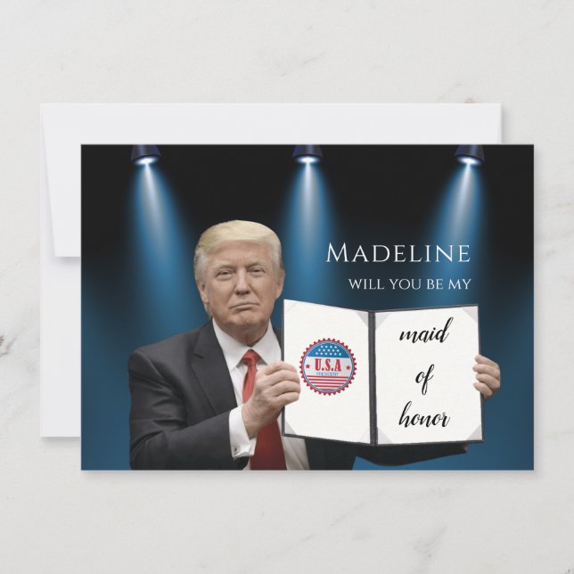 Trump Phantastische Trauzeugin Card (Vorderseite)
