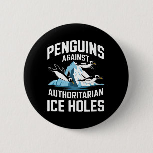 Trump Pinguine gegen autoritäre Eisloch Sta Button