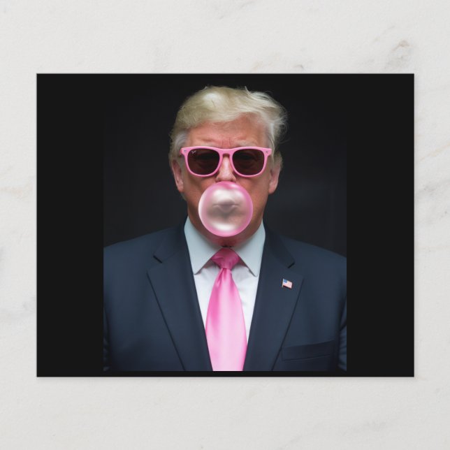 Trump Pink Bubble Gum Präsident 47 USA Flyer (Vorne)