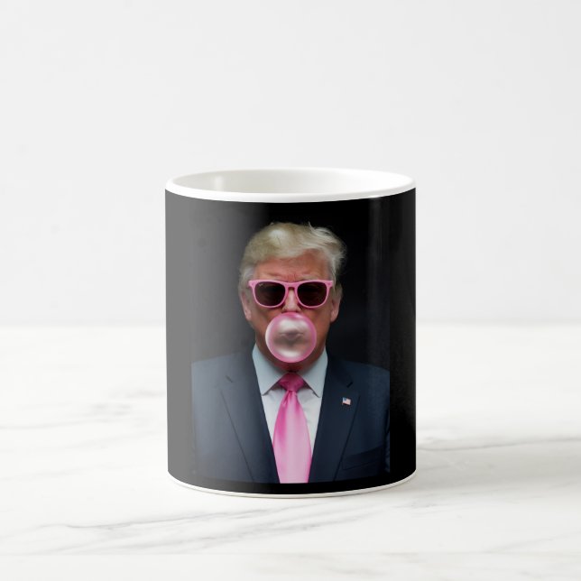 Trump Pink Bubble Gum Präsident 47 USA Kaffeetasse (Mittel)