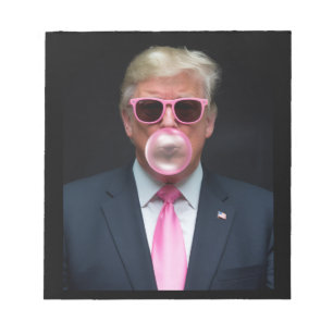 Trump Pink Bubble Gum Präsident 47 USA Notizblock