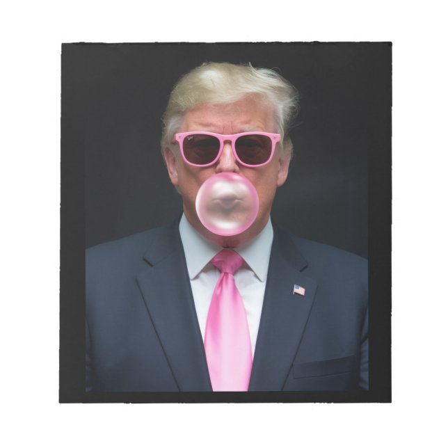 Trump Pink Bubble Gum Präsident 47 USA Notizblock (Vorderseite)