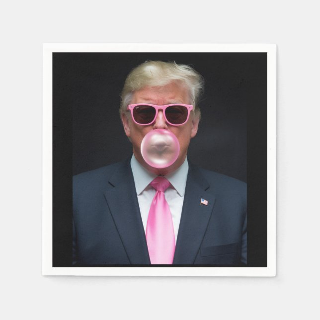 Trump Pink Bubble Gum Präsident 47 USA Serviette (Vorderseite)