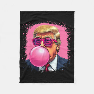 Trump Pink Bubble Kaugummi Fleecedecke