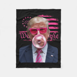 Trump Pink Gles Bubble Gum 4. Juli Amerikanische F Fleecedecke